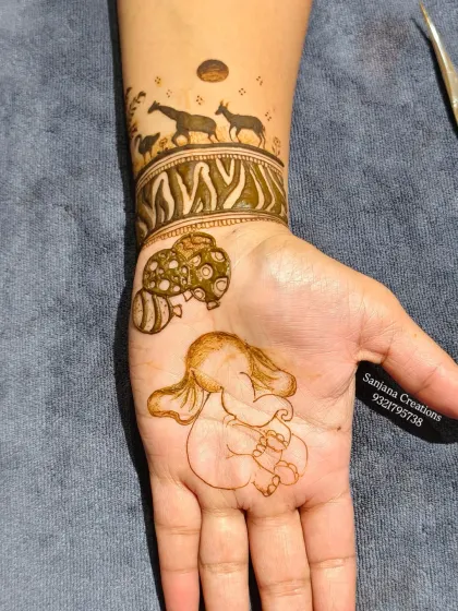 The beginning stages of the baby elephant design.