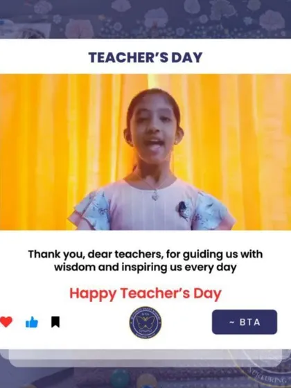 On Teacher's Day, we celebrate the mentors who guide our students. Here is a heartfelt message from one of our talented learners.