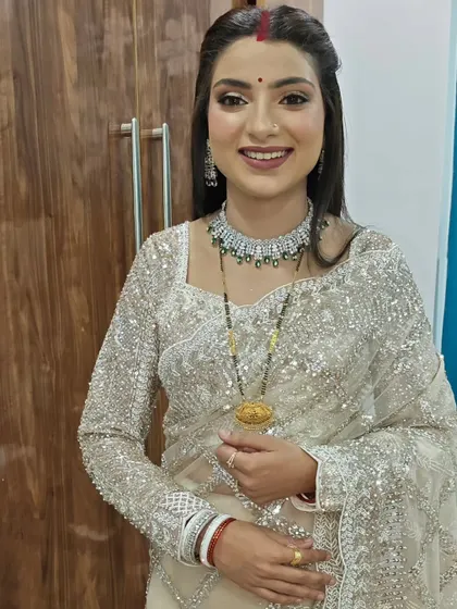 Blended to perfection for this newly married beauty. A soft, neutral glam look that is elegant and sophisticated.