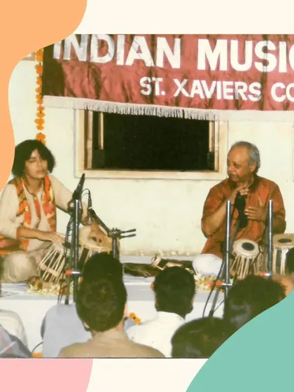 A throwback to a performance with my Guru, Ustad Alla Rakha "Abbaji", at St. Xavier's College. His mesmerizing artistry and wonderful teachings are my foundation.