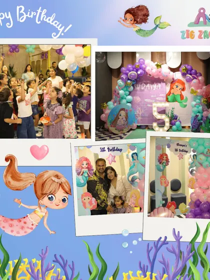 Dive into a magical mermaid adventure! We created an underwater paradise for this 5th birthday with beautiful mermaid decorations, ocean-themed balloons, and lots of bubbly fun.
