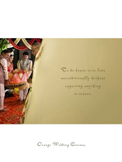 A candid moment showing the bride's family participating in the wedding rituals.
