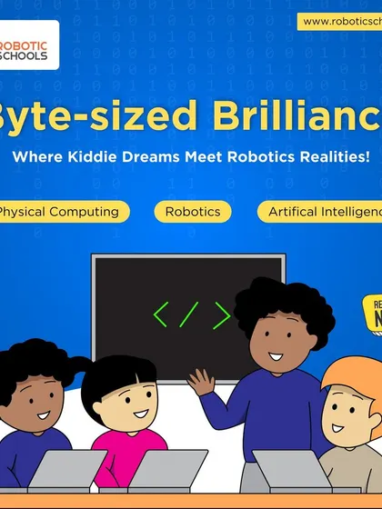 Byte-sized Brilliance: where kiddie dreams meet robotics realities. We offer courses in physical computing, robotics, and artificial intelligence to turn imagination into reality.