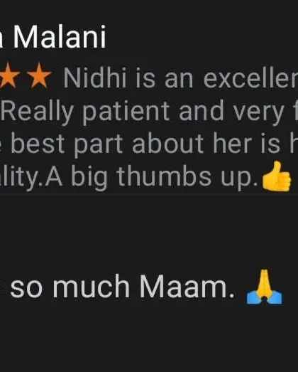 Punctuality and patience are values I hold dear in my classes. It's wonderful to see them being appreciated by my students.