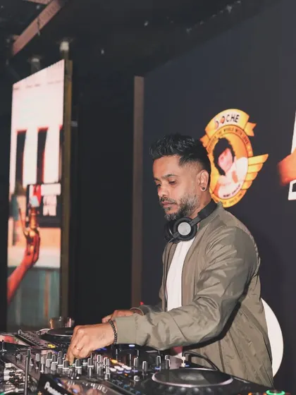 A shot of me working the decks at Boche Club. I use a Pioneer DJ setup to ensure a high-quality sound experience, carefully mixing and layering tracks for a smooth set.