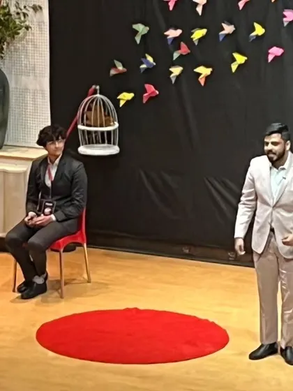 A shot from my TEDx talk at NIIT University, where I spoke about mentalism and the power of our subconscious mind.