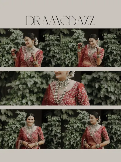 "Dramebaaz." A fun and playful collage of the bride making cute expressions, showing her fun-loving personality.