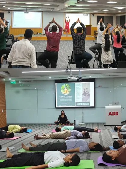 I bring the benefits of yoga directly to your workplace. My corporate wellness sessions are designed to release stress, improve posture, and restore focus, featuring both active movement and guided relaxation.