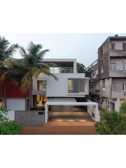 A section through the 'Solid | Void | Solid House' reveals how private spaces are connected by a tissue of more public living areas, creating a seamless flow.