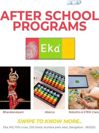 Swipe to discover the different after-school programs we offer. We run small batches with experienced trainers to ensure personalized attention.