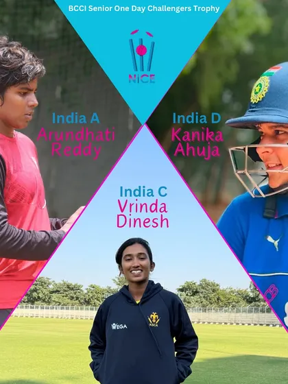 Three of our players, Kanika Ahuja, Vrinda Dinesh, and Arundhati Reddy, selected for the Senior Women's One Day Challengers trophy. This shows the depth of talent we manage across different national challenger teams.