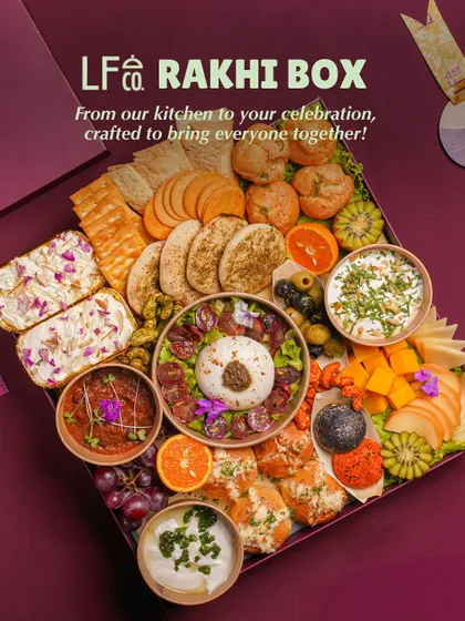 The Rakhi Box is crafted to bring everyone to the table for the celebration. It’s a special grazing platter filled with crowd favorites that are made to be shared, fought over, and remembered long after the festival.