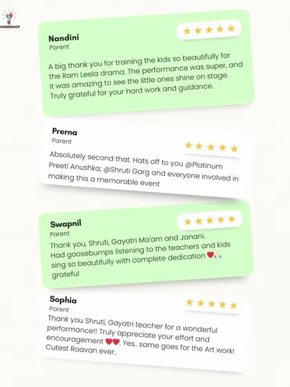I am so grateful for the heartfelt thanks from parents. These messages praise the beautiful training and guidance the children received, noting the dedication that helps these little ones shine on stage.