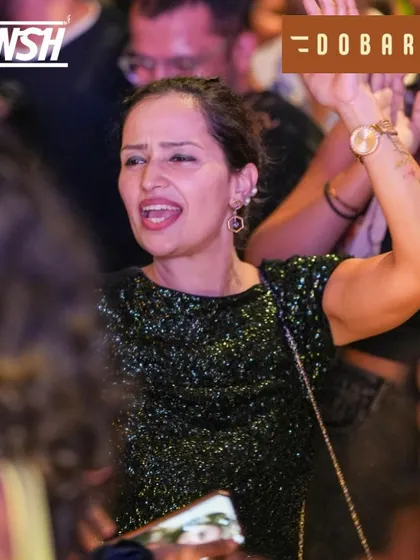 A candid shot of the crowd at Dobaraa, completely immersed in the music. The energy during the Independence Day bash was incredible.