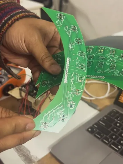 You can't be more proud! An eighth grader, Praganya, designed this custom PCB for a sensor array and had it fabricated. This is the kind of initiative and skill we love to see and support in our young engineers.