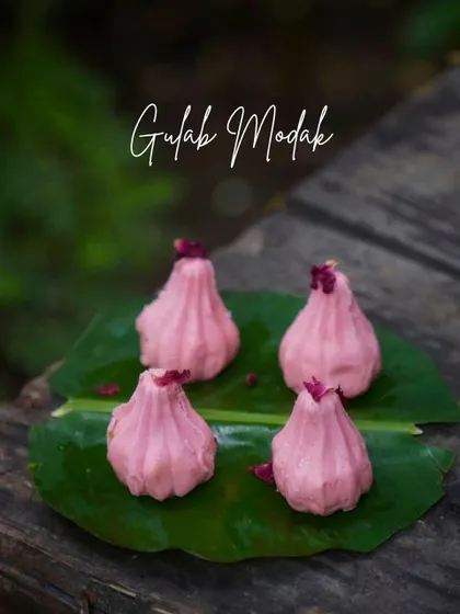 For something a little different, try my Gulab Modak. It's infused with the delicate flavour of rose and looks as beautiful as it tastes.