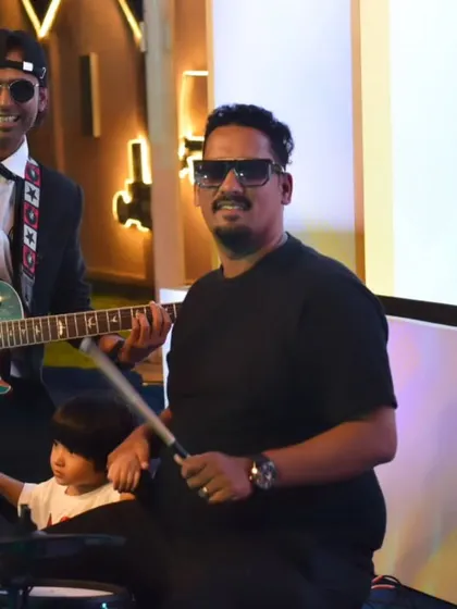 A heartwarming moment from our performance for the Indian Army, where a young child joined our drummer. Music truly brings everyone together.