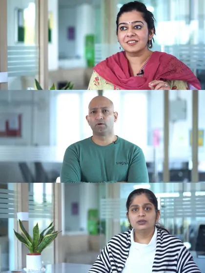 A collage from a corporate testimonial shoot for Sirona Hygiene. I am experienced in capturing professional interviews and corporate videos.