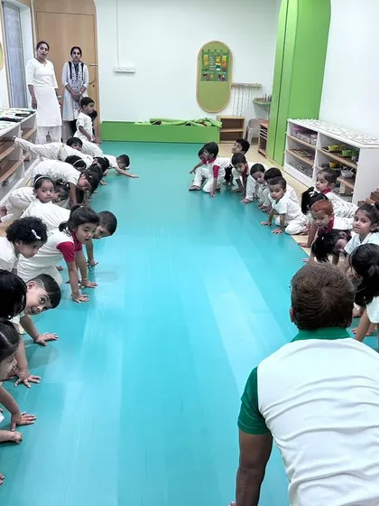 From quiet meditation and yoga poses in the classroom to the energetic races and team drills on Sports Day, we focus on holistic child development. These activities help build physical strength, coordination, and the spirit of sportsmanship.