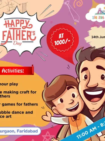 We celebrated Father's Day by inviting dads to join the fun with VR games, tie-making crafts, and a bubble dance with their kids.