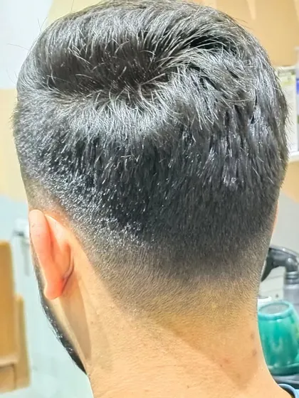 Another angle from the back, showing the seamless blend of the fade.