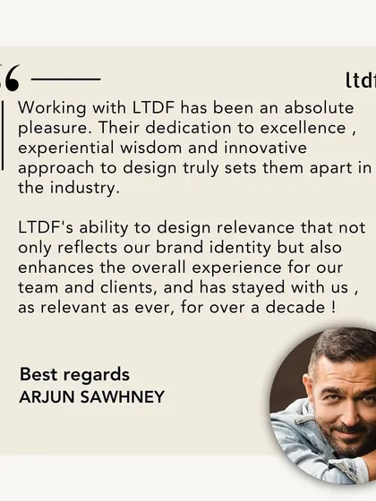 A testimonial from our client Arjun Sawhney. We believe trust is the foundation of any great project, and we are proud to build relationships based on authenticity, integrity, and a user-centric design process.
