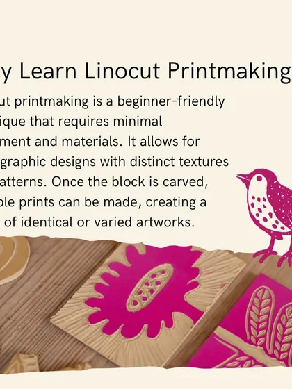 Linocut printmaking is a wonderfully accessible art form for beginners. Because the technique allows for bold, graphic designs, you can create stunning patterns and images. Once your block is carved, you can print it again and again on paper, cards, or even fabric.
