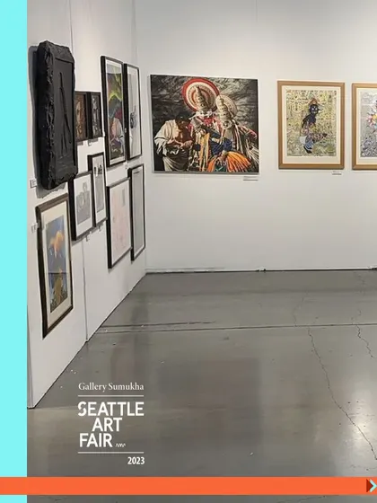 Our booth at the 2023 Seattle Art Fair, highlighting a mix of photography and works on paper.