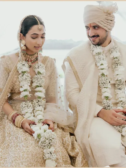 Manchal and Luca during their serene countryside wedding in Brisbane, Australia, a beautiful fusion of Punjabi, Italian, and Aussie cultures.