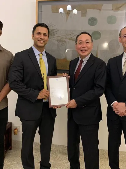 A group photo with the Consul-General, marking our commitment to working together to promote the values of Japanese martial arts in our community.