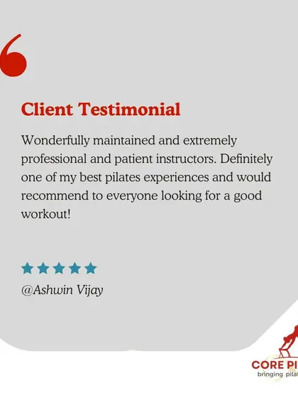Thank you, Ashwin, for your kind words. Our instructors are dedicated to being professional and patient, and we're so glad you had one of your best Pilates experiences with us.