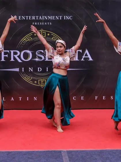 The grand finale pose of our Afro Sekita routine, a moment of pure joy and accomplishment for the team.
