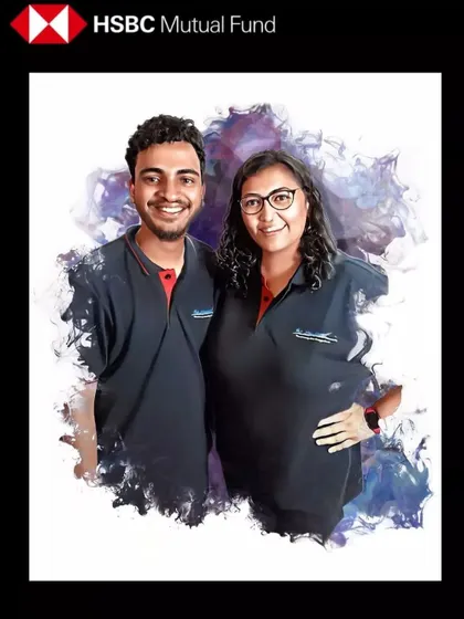 This digital caricature for an HSBC Mutual Fund event showcases our ability to create excellent couples' portraits. It's a great way to engage pairs and groups at corporate family days or social gatherings.