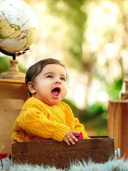 A candid moment of wonder from our little traveler session.