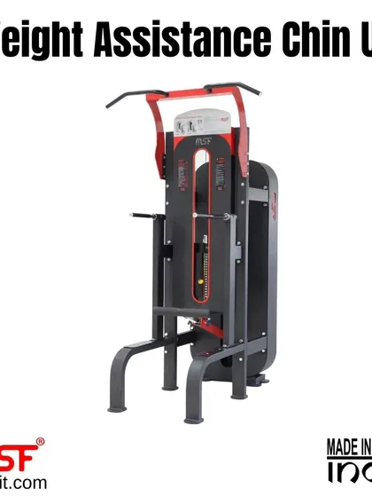 Another view of the Weight Assistance Chin-Up machine, showcasing its sturdy base and ergonomic handles.