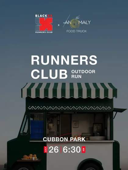 Announcing our next Runners Club outdoor run at Cubbon Park, with a post-run breakfast from The Anomaly food truck.