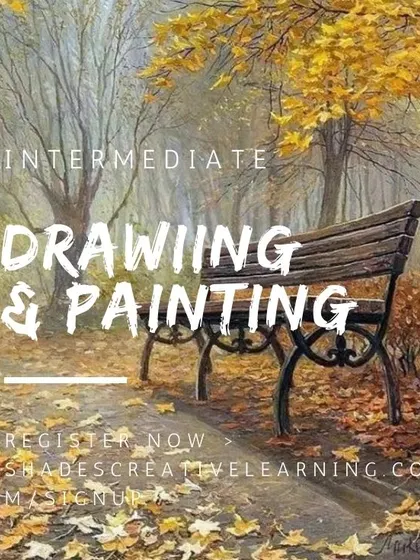 Ready to take your skills to the next level? This poster is for our intermediate drawing and painting course, perfect for those who have mastered the basics and are ready for new challenges.