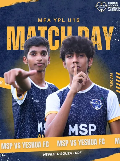 Match day graphic for our U15s' weekend game in the MFA YPL.