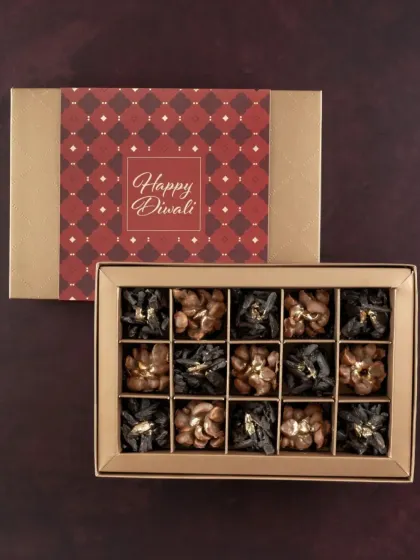 For those who love classic nutty flavours, our Nutty Rochers are a perfect choice. These handmade chocolates are part of our special eggless Diwali collection.