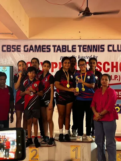 A fantastic team victory for our U-19 Girls at the CBSE Cluster Championship. Ayushi Singhal and Samriddhi Sharma led their school team to a Gold Medal, showcasing their dominance in the category.