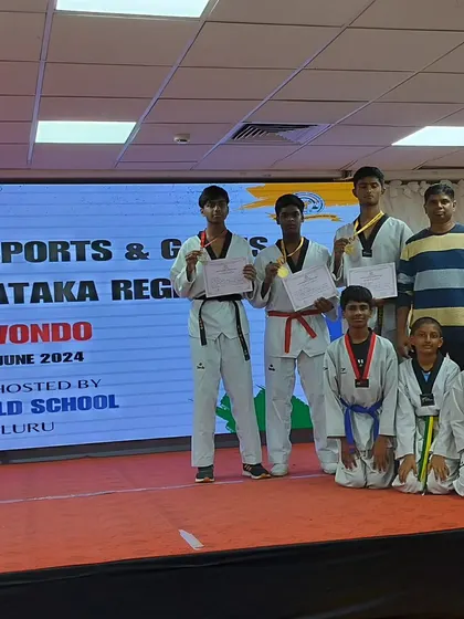 A group of our medal winners at the CISCE Regional Taekwondo event. From sub-juniors to seniors, our team consistently performs and brings home honors.