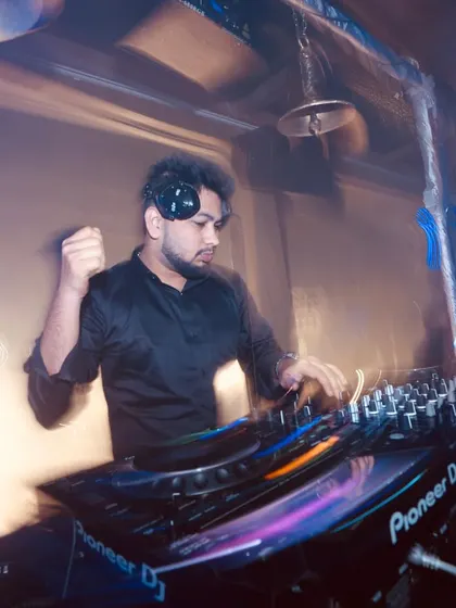 In the zone, mixing tracks for a wedding sangeet. The energy was electric.