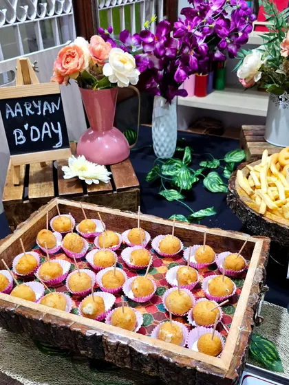 Cheesy, crunchy, and utterly delicious! These potato and cheese balls are a perfect party snack, served in individual cups for easy grabbing at a fun-filled birthday party.