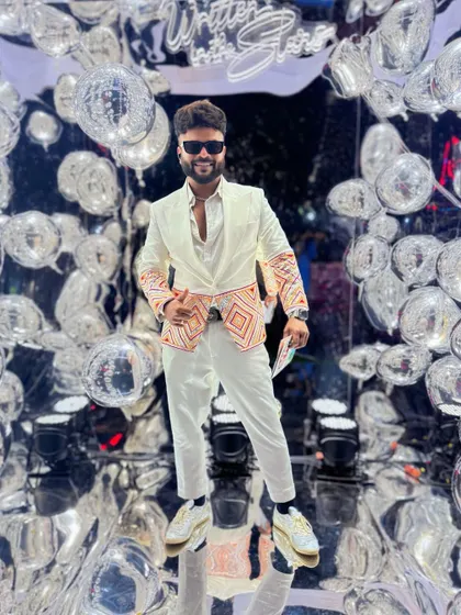 Posing in a stunning mirrored entryway. My outfits are designed to stand out in any setting.