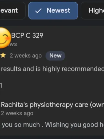 A short but sweet review from a happy patient. Getting effective results and being highly recommended is the highest compliment I can receive.