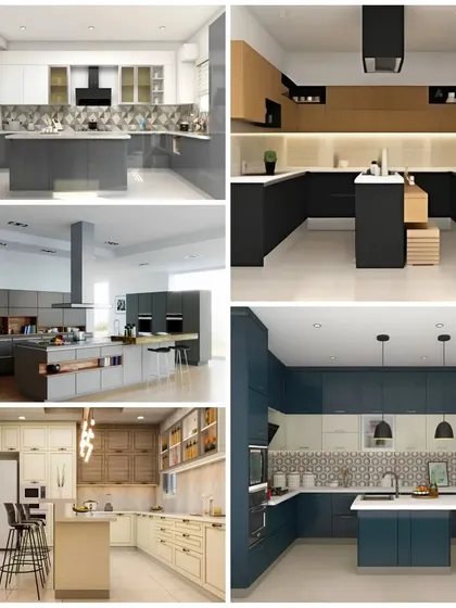 A showcase of five of our island kitchen designs. This demonstrates our ability to create functional and beautiful kitchen islands for various layouts and styles, from minimalist to traditional.