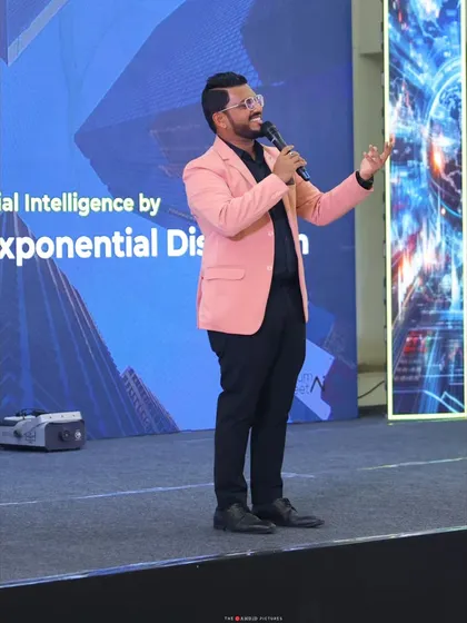 On stage during the Quantum Street AI awards night. I believe in falling in love with the process of creating a great event, and the results always follow.