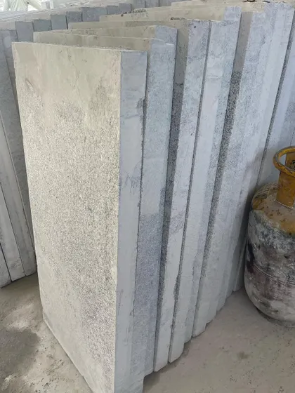 Stacks of stone slabs at my workshop.