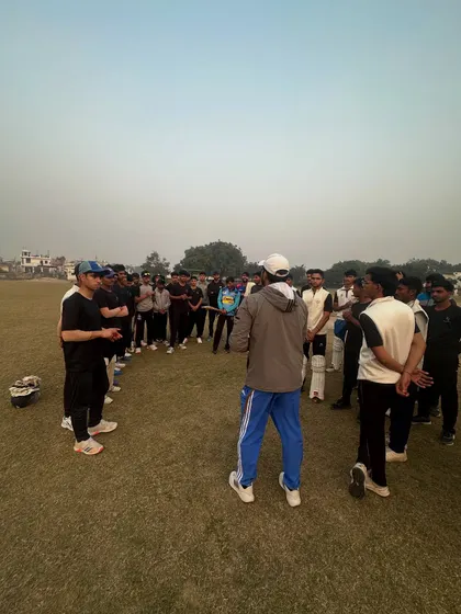 This is what it's all about. A team huddle where we talk strategy, build each other up, and focus on the process. Cricket is a team game, but it starts with individual mental strength.