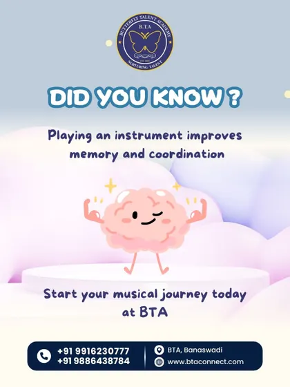 It's a fact that playing an instrument improves memory and coordination. We make this brain-boosting journey fun and rewarding for everyone.
